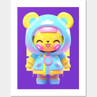 AKBLM - BUNTBY GLAZY DONUT KUMA | ADORABLE 3D ANIME CHARACTER Posters and Art